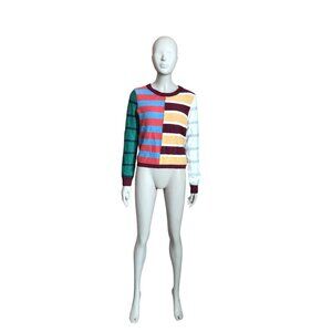 American Eagle Colorblock Striped Sweater
